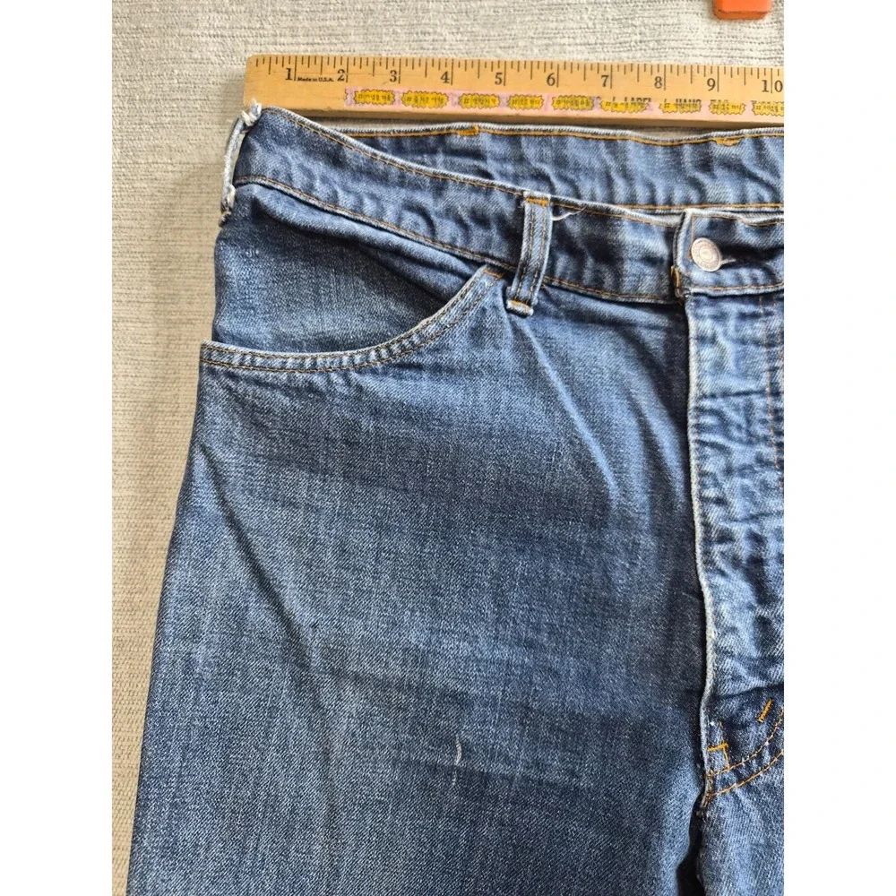 Vintage Levi's Orange Tab Jeans Womens 34x28 Blue Denim Medium Wash Bootcut Leg